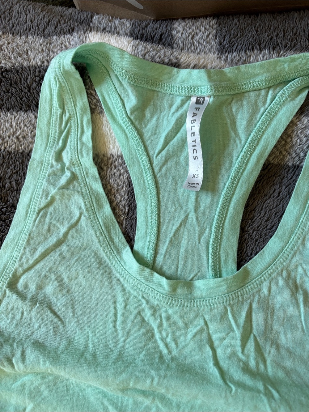 Fabletics Light Mint Racerback Workout Tank Top - Picture 2 of 4
